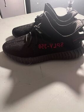 Yeezy Boost Style Black Red SPLY-350 Sneaker
